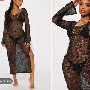 Isla Bella Maxi Crochet Swim Cover Up